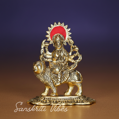 Gold Plated Durga Maa Murti - Retail Maharaj