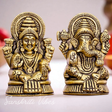 Metal Laxmi & Ganesh Idol Pair Gold-Finish Mini Statues (7.5 cm × 4 cm Each), 160 g Auspicious Home Puja Decor & Diwali Gift - Retail Maharaj