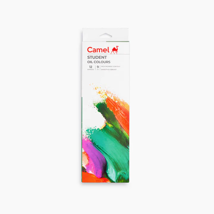 Camel Student Oil Colours Assorted Pack of 12 Shades in 9ml Tubes - Retail Maharaj