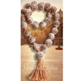 Shri Ram Naam Neem Wood Japa Mala 27+1 Beads Natural Neem Rosary for Jap Meditation and Daily Wearing