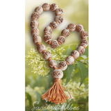 Shri Ram Naam Neem Wood Japa Mala 27+1 Beads Natural Neem Rosary for Jap Meditation and Daily Wearing