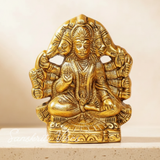 Metal Panchmukhi Hanuman Ji Murti / Panchmukhi Bajrangbali - 13 Cm (Aluminium) - Retail Maharaj