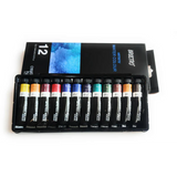 Brustro Artists Watercolour Paint Set 12 Colours 12ml Tubes - Retail Maharaj