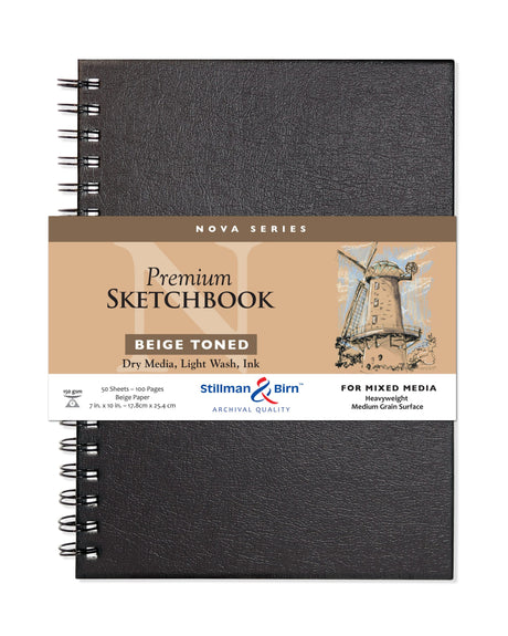 Stillman and Birn Nova Series Beige Sketchbook for Dry Media Ink and Light Wash - Retail Maharaj