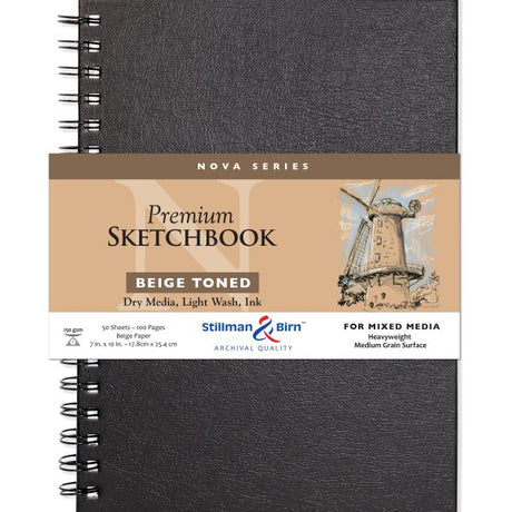 Stillman and Birn Nova Series Beige Sketchbook for Dry Media Ink and Light Wash - Retail Maharaj