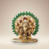 Metal Home Decorative Kalpavriksha Tree with Ganesh Ji Idols Gold Plated - Retail Maharaj