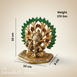 Metal Home Decorative Kalpavriksha Tree with Ganesh Ji Idols Gold Plated - Retail Maharaj