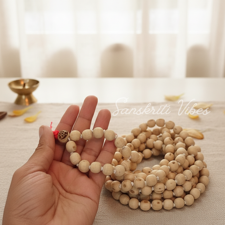 1008+1 Beads Pure Neem Fine Quality Japa Mala Natural Neem Wood Rosary for Jap Meditation and Spiritual Healing - Retail Maharaj