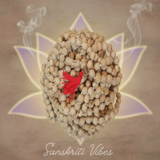 1008+1 Beads Pure Neem Fine Quality Japa Mala Natural Neem Wood Rosary for Jap Meditation and Spiritual Healing - Retail Maharaj