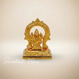 Handicraft Gold Plated Ganesha Ji for Pooja Room Showpiece for Table Office Decorative and Gift for House Warming Anniversaries - Retail Maharaj