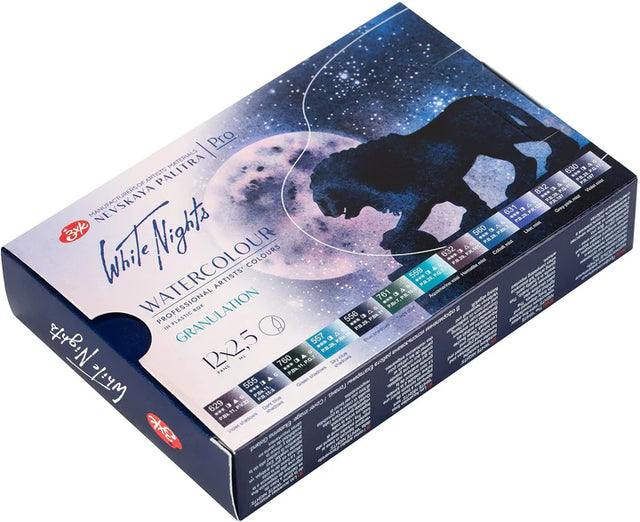 White Nights Granulating Watercolour Full Pan Set of 12 - Retail Maharaj