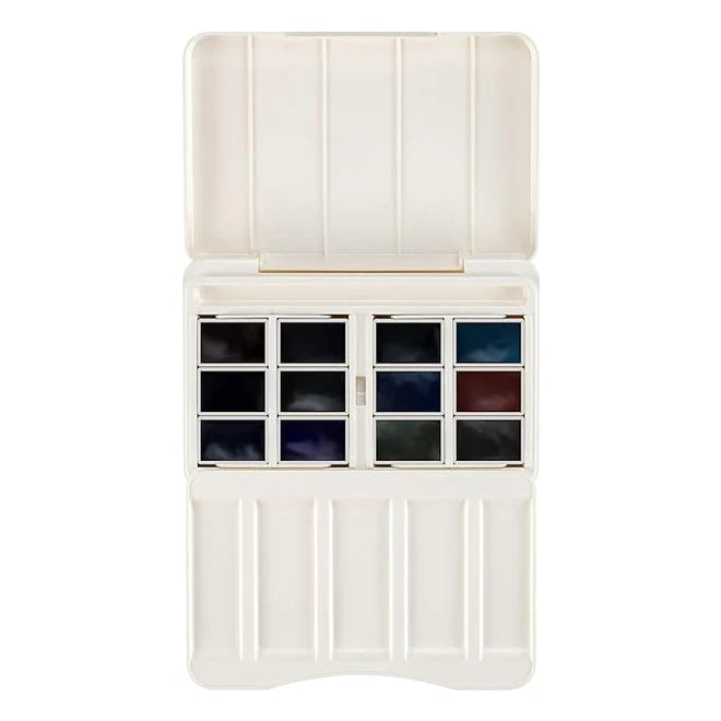 White Nights Granulating Watercolour Full Pan Set of 12 - Retail Maharaj
