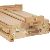 Brustro Artists' Studio Portable Wooden Box Easel – Beechwood, Telescopic Legs, Large Storage - Retail Maharaj