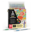 Arteza Dual Tip Brush Markers Set – 48 Art Markers with Fine and Brush Tips for Detailed Art - Retail Maharaj