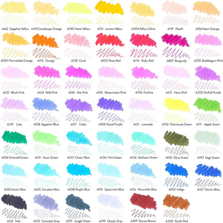 Arteza Dual Tip Brush Markers Set – 48 Art Markers with Fine and Brush Tips for Detailed Art - Retail Maharaj