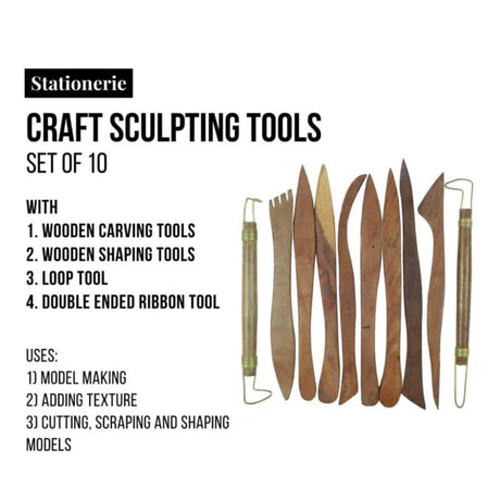 Complete Clay Modelling Tool Set for Sculpting Carving and Detailing - Retail Maharaj