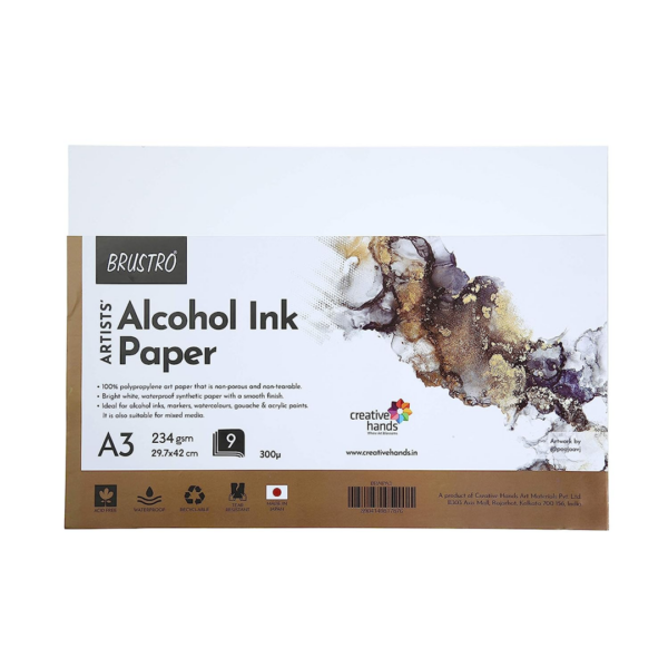 Brustro Artists Alcohol Ink Paper 234 GSM / 300 Micron – A5, A4 & A3 - Retail Maharaj
