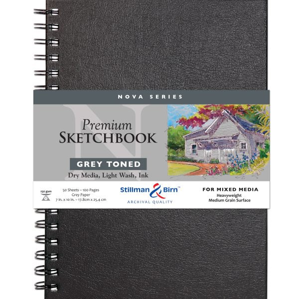Stillman Birn Grey Nova Series Medium Grain Sketchbook Open Stock - Retail Maharaj