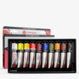 Daler Rowney Georgian Oil Colour Studio Set with Brush 10 x 38ml for Artists - Retail Maharaj