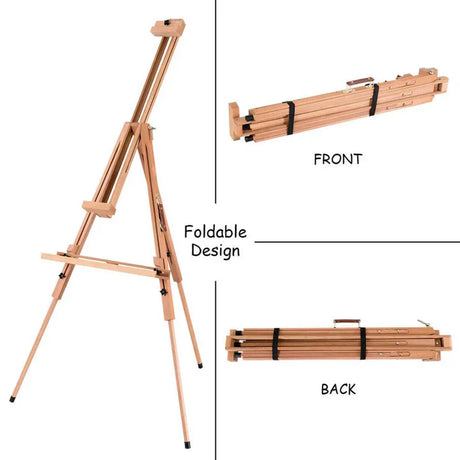 Brustro Heavy Duty Wooden Easel Stand for Painting Sketching and Canvas Display - Retail Maharaj