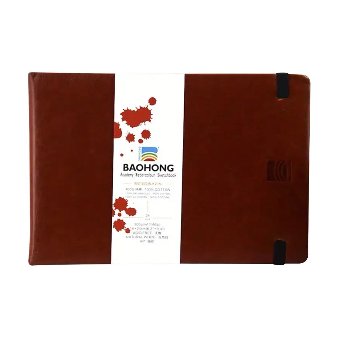 Baohong Academy Hot Pressed Watercolour Sketchbook 300 GSM 100 Percent Cotton - Retail Maharaj