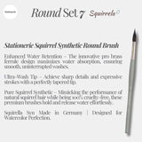 Retail Maharaj Round Brush Set of 7 Squirrel Synthetic - Retail Maharaj