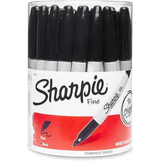 Sharpie Fine Point Permanent Markers Black Pack of 36 - Retail Maharaj