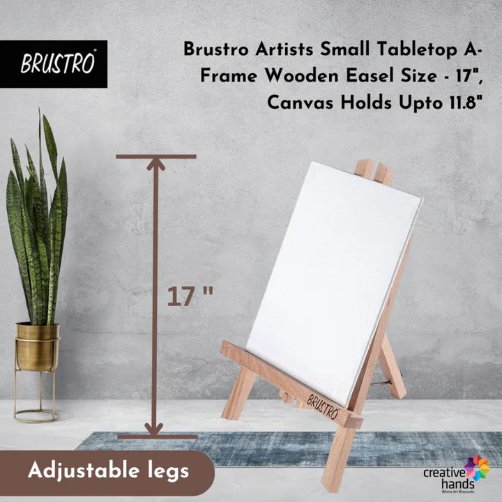 Brustro Artists' Tabletop A-Frame Wooden Easel 17 - Retail Maharaj