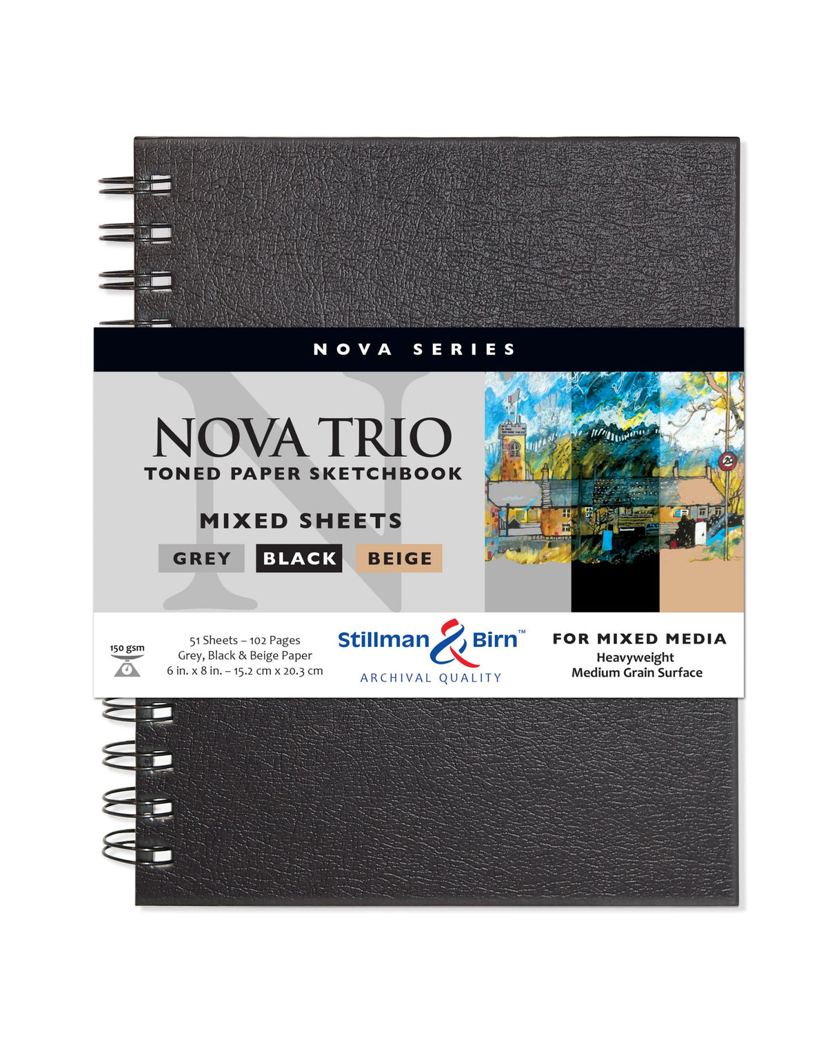 Stillman Birn Trio Nova Series Toned Sketchbook Wirebound - Retail Maharaj