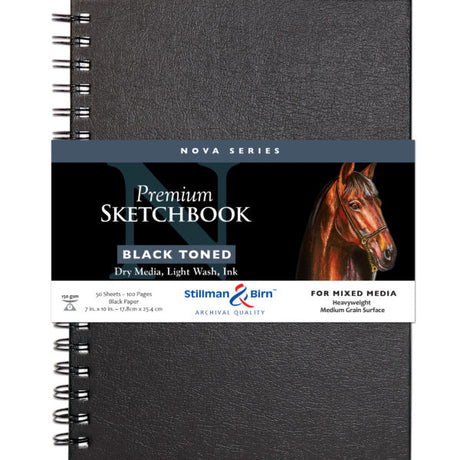 Stillman and Birn Black Nova Series Sketchbook for Mixed Media and Ink - Retail Maharaj