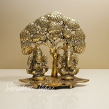 Laxmi Ganesha Metal Statue/Murti For Diwali Pooja & Home Decor - Retail Maharaj