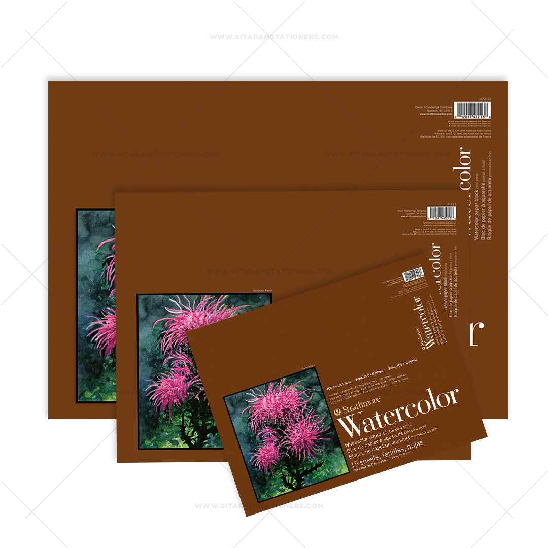 Strathmore 400 Series Watercolor Paper Pads Cold Press Professional Sheets - Retail Maharaj