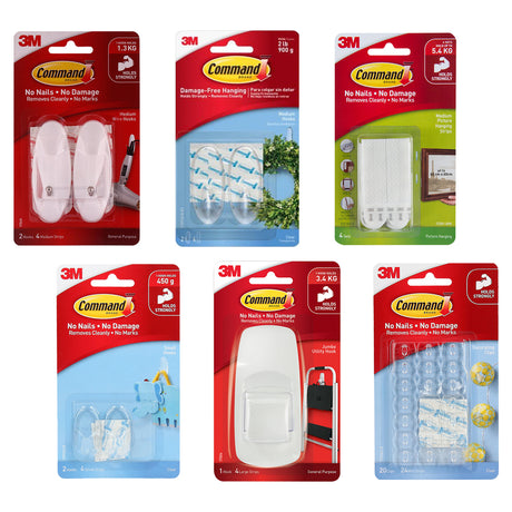 3M Command Hooks and Damage-Free Wall Hanging Solutions - Retail Maharaj
