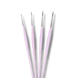 Retail Maharaj Short Liner Brush Set of 4 Lilac Mist Edition, Kolinsky Synthetic - Retail Maharaj