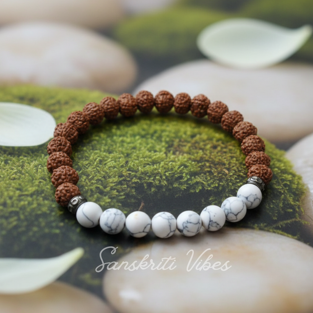 Rudraksha Stone Bracelet Adjustable Healing Energy Spiritual Wrist Band for Men and Women - Retail Maharaj