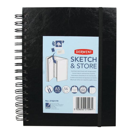 Derwent Sketch and Store Wire Bound Hardback Sketchbook 165 GSM - Retail Maharaj