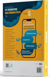 Pearson IIT Foundation'25 Mathematics Class 6 | For JEE, NTSE & Olympiad Exams | As per CBSE, ICSE & State Curriculums | Free acess to 11 Online Assessments, 55 Video Solutions & Interactive Tests via Pearson MyInsights & elibrary | 7th edition - Retail Maharaj