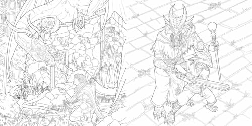 Dragons of the Realms: An Official Dungeons & Dragons Coloring Book - Retail Maharaj