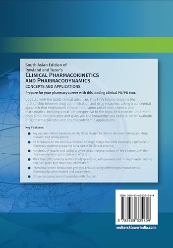 ROWLAND AND TOZERS CLINICAL PHARMACOKINETICS AND PHARMACODYNAMICS CONCEPTS AND APPLICATIONS - Retail Maharaj