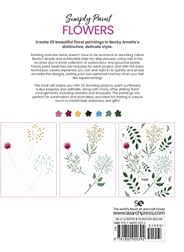 Simply Paint Flowers: 25 inspiring designs in easy steps - Retail Maharaj