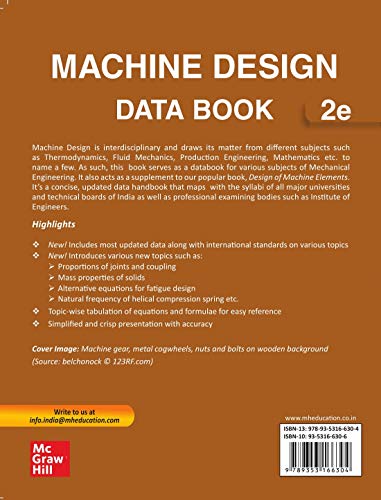 Machine Design Data Book | 2nd Edition | V B Bhandari - Retail Maharaj