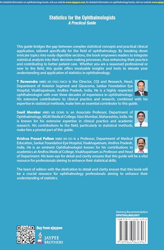 STATISTICS FOR THE OPHTHALMOLOGISTS: A PRACTICAL GUIDE - Retail Maharaj