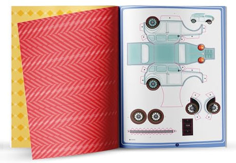 Make Your Own Paper Figures – Vintage Cars Cut, Fold & Assemble Classic Car Models | Ages 6–10 | DIY Craft Kit with 2+ Hours of Creative Fun - Retail Maharaj