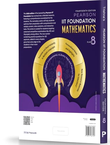 Pearson'26 IIT Foundation Class 8 Math|For JEE, NTSE & Olympiad Exams |JEE Practice Questions | Free 16 Online Assessments, 78 Video Solutions & 16 Tests in Pearson MyInsights & elibrary|14th edition - Retail Maharaj