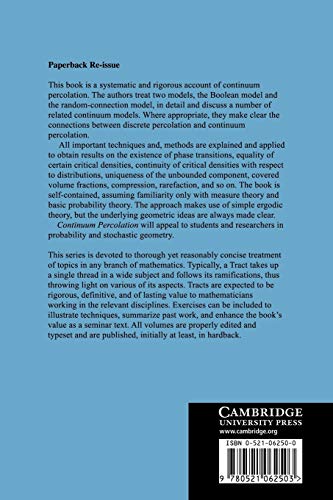 Continuum Percolation: 119 (Cambridge Tracts in Mathematics) - Retail Maharaj