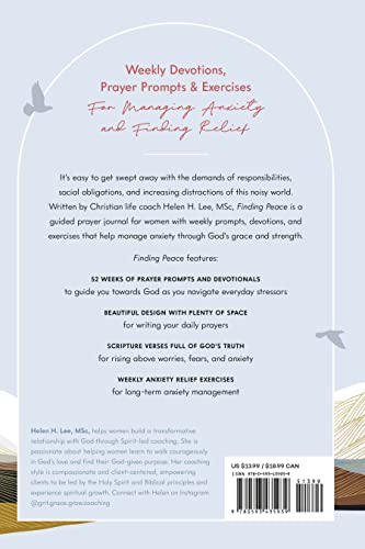 Finding Peace: Prayer Journal for Women: Weekly Devotions, Prompts, and Exercises for Managing Anxiety - Retail Maharaj