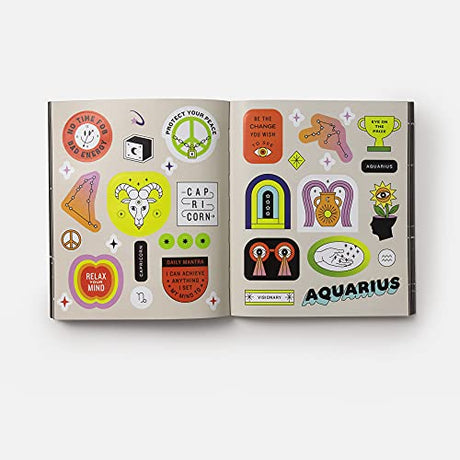 Stickerology: 928 Astrology Stickers from Aries to Pisces: Stickers for Journals, Water Bottles, Laptops, Planners, and More - Retail Maharaj
