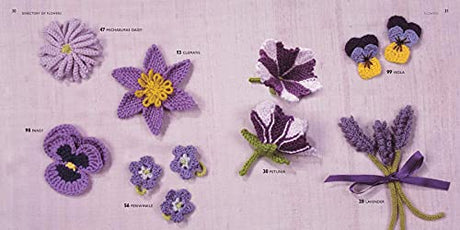 100 Flowers to Knit & Crochet: A Collection of Beautiful Blooms for Embellishing Clothes, Accessories, Cushions and Throws - Retail Maharaj