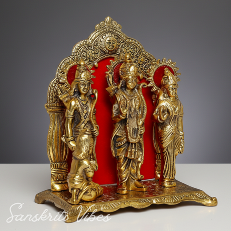 Shri Ram Darbar Statue in Big Size for Pooja - Lord Rama, Laxman, Sita & Hanuman Murti Religious Idol for Home & Office Decor - Retail Maharaj