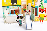 Fold-Out + Play: Doll's House: Build your own 3D house with interactive play pieces and stickers - Retail Maharaj